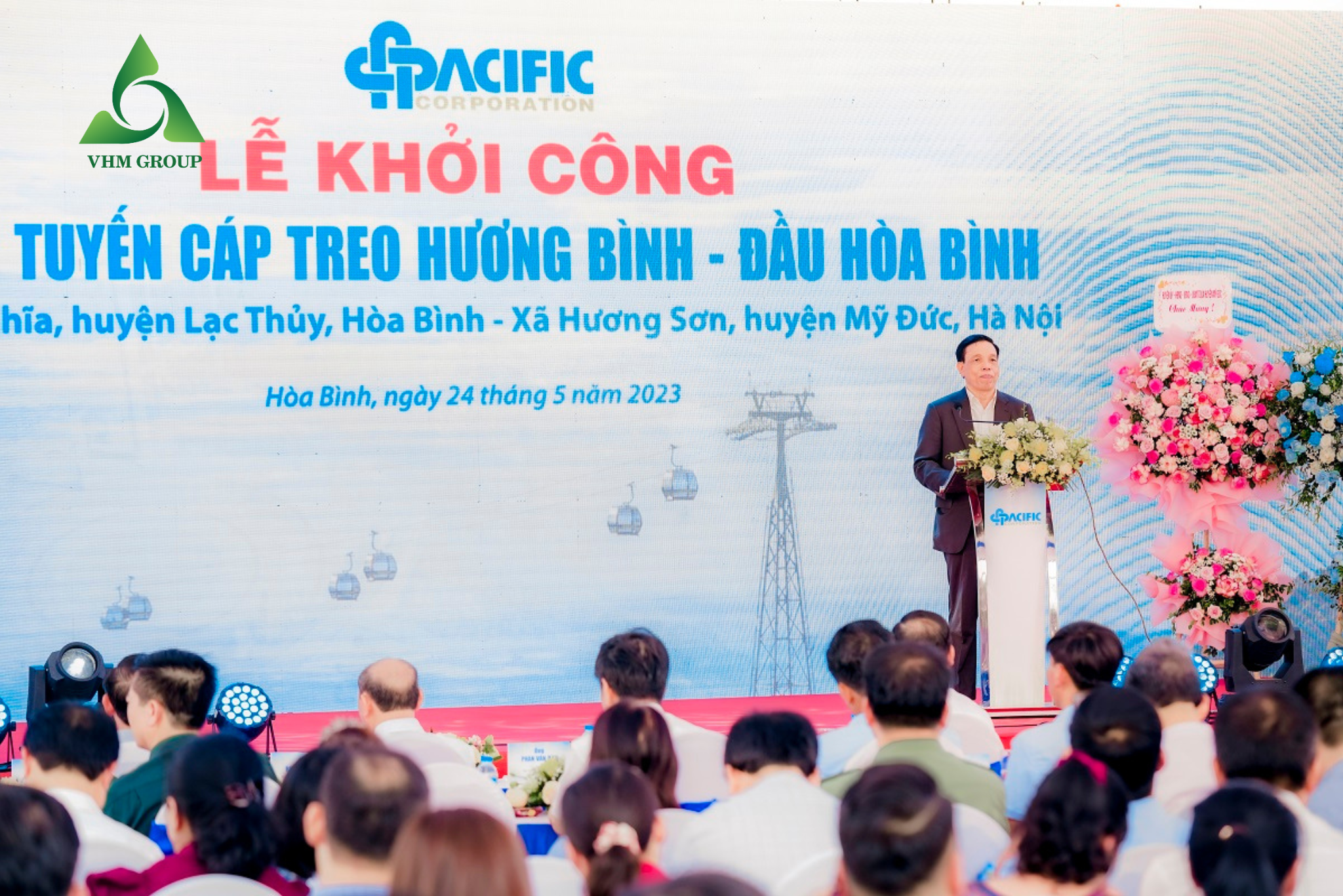 Chủ tịch Tập đoàn Thái Bình Dương - ông Phan Văn Quý phát biểu tại chương trình
